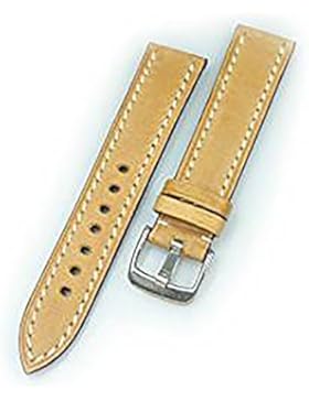 RIOS1931 Uhrenarmband Vintage 190 Used-Optik Honig Bandanstoss 20 mm