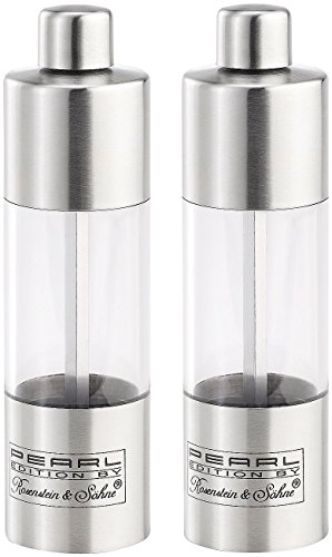 Rosenstein & Söhne Salz- & Pfeffermühle aus Edelstahl, 2er-Set - 2