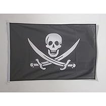 AZ FLAG Bandiera Pirata Jack Rackham 90x60cm - Teschio Con Ossa Incrociate, Poliestere Per Interni/Esterni