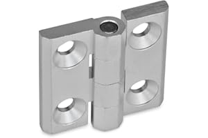 Ganter Normelemente GN 237-AL-50-50-A-EL 237-AL-50-50-A-EL-Scharniere, eloxiert, naturfarben, Länge l1: 50mm Länge l2: 50mm