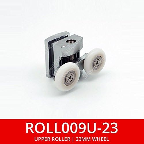 Shower Door Wheels | 20mm, 23mm or 25mm | Uppers or Lowers | Double Twin Shower Door Rollers Runners | ROLL009 (Upper Wheel, 23mm)
