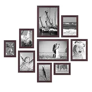 ArtzFolio Wall Photo Frame D278 Dark Brown 4x6-2pc;5x7-2pc;6x8-3pc;8x10-2pc;Set of 9 PCS