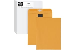 Quality Park Postage Saving Clearclasp Kraft Envelope, 97, Cheese Blade Flap, Clearclasp Closure, 10 X 13, Brown Kraft, 100/box