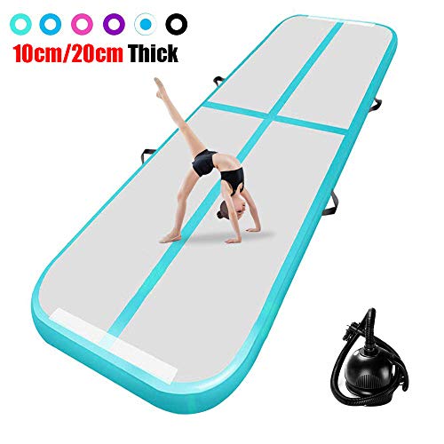 Airtrack Mat 10cm high 4M Inflatable AirTrack Tumbling Mat Gymnastic Yoga Mat Taekwondo water floating Camping Training mat with the Electrical Pump