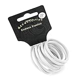 White Snag Free Endless Hair Elastics Bobbles Bands - Set of 12