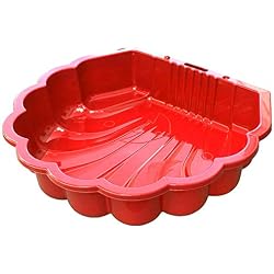 Tiktaktoo Sable & et Wassermuschel I Bac à Sable sans Couvercle (1 Pièce) I - Rouge