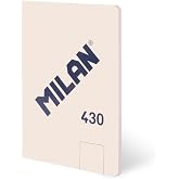 MILAN&reg; A5 Glued Notebook, 48 Sheets, White, 95 g/m&sup2;, Collection 430 Since 1918, Beige