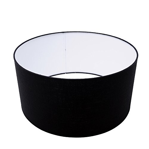 Lampenschirm Zylinder Polycotton Schwarz TL 20-20-20