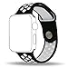 Produktbild Apple Watch Armband, Sanday Weichen Silikon Sport Replacement Wrist Band Uhrenarmband für Apple Watch Nike+,Series 1/Series 2,42MM M/L Schwarz/Weiß