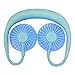 Produktbild Yusell  LED-Licht USB-wiederaufladbares Nackenband Lazy Neck Hanging Style Dual Cooling Fan (Blau)
