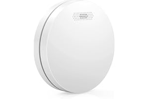 XINDUM Smoke Alarm Interlinked, Wireless Smoke Detector with 10 Year Battery, Mute Function, Small White 85dB Fire Alarm for Fire Warning 1 Pack
