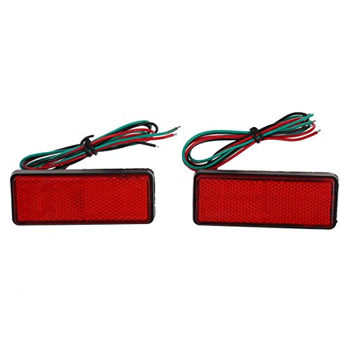 Carry stone LED taillight reflectors - 2x LED Red Reflector Tail Brake Stop Marker Light Truck Trailer ATV RV Motor SUV