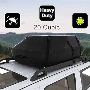 Oanon 20 Cubic Car Cargo Roof Bag - Waterproof Duty Car Roof Top Carrier Soft Rooftop Luggage Carriers with Wide Straps