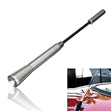Color: plata, negro PeroFors Universal Car Van Alloy Bee Picadura De Radio Antena Aérea Ariel Am/FM Negro Plata-Plata