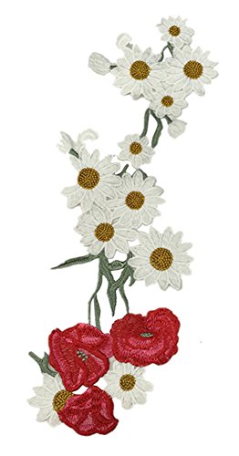 Blue Vessel 1 Stk Stickerei Chrysantheme Daisy Nähen auf Patch Abzeichen Tasche Hut Jeans Kleid Applique Fertigkeit
