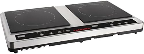 Caterlite Double Hob Induction Cooker Instant Heat. Semi- Commercial. Power: 3kW. Dimensions: 45(H) x 295(W) x 370(D)mm