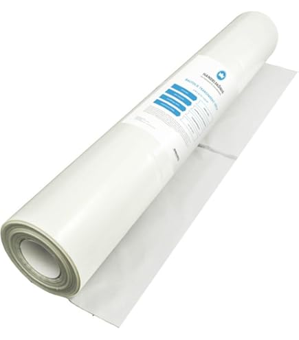 Baufolie TYP 200 – 4x25 M (400 M²), Extra Stark, Wasserdicht & Reißfest, Für Innen & Außen (transluzent)