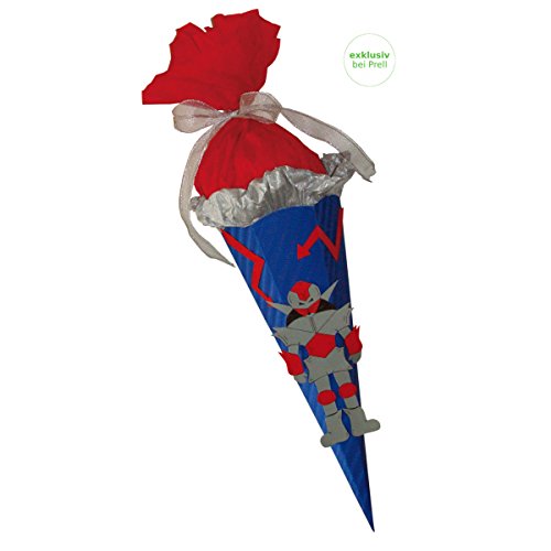 Preisvergleich Produktbild Schultüte Bastelset Roboter - Zuckertüte - aus 3D Wellpappe, 68cm hoch