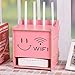 Produktbild HX home Set-Top-Box Rack Holz Router Aufbewahrungsbox Wifi Plug-in Lagerregal 24cmx17.5cmx21.5cm, pink, 24cmx17.5cmx21.5cm