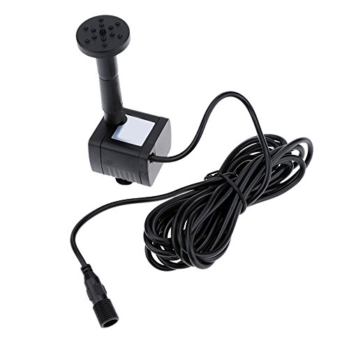 emebay – Miniatur 7 V 1.2 W solarbetriebene Garten-Brunnen Teichpumpe für Höhe-Runde Wasser Teich Wasserbrunnen maximale 60 cm - 5