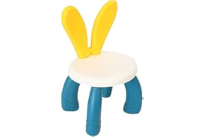 NOLITOY Taburete Infantil De Plástico con Orejas De Conejo Antideslizante Ligero y Resistente para Niño Niña y Bebés para Hogar y Comedor Diseño Divertido Tipo Cartoon Seguro y Portátil