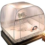 Hilos premium encriptados: nuestros hilos están encriptados para proporcionar un efecto anti-mosquito más efectivo, y nuestra gasa tiene un buen efecto anti-tear que evita que los niños se caigan de la cama.