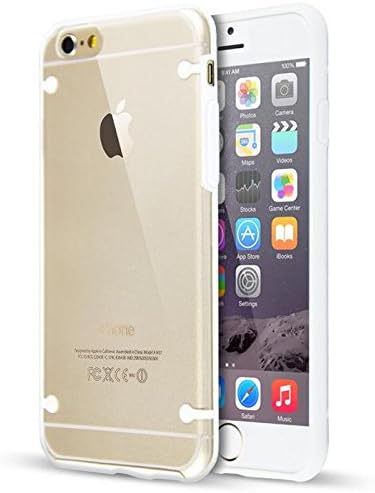 DeviceFun TM - Clear PC and TPU Gel Silicone Bumper Case Cover For iPhone 6 Plus and iPhone 6S Plus (5.5 Inches) with FREE Screen Protector - White