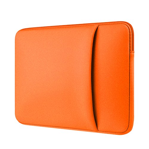 Generic Laptop Schutzhülle Laptoptasche Notebook Tasche mit Seitentasche für Macbook Mac Air/Pro/Retina - Orange 13 Zoll, 13 Zoll