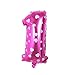 Produktbild EROSPA® Luftballons Zahlen 0-9 Geburtstag Hochzeit Ziffern Folie Feier 40 cm - pink (1)