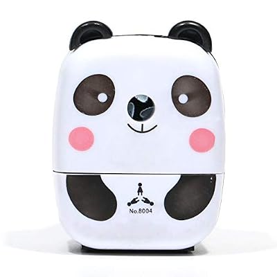 ZAK168 Taille-crayon à manivelle - Pour école - Pour enfants Free Size Forme panda