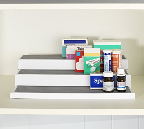 Wenko 53155100 Küchenregal Steps 3-stufig ausziehbar, Polypropylen, weiß, 23 x 37 x 8,5 cm - 5