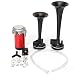 Produktbild mark8shop Auto LKW Motorrad Air Horn Zug Kit Dual Trompete Ultra laut 12 V