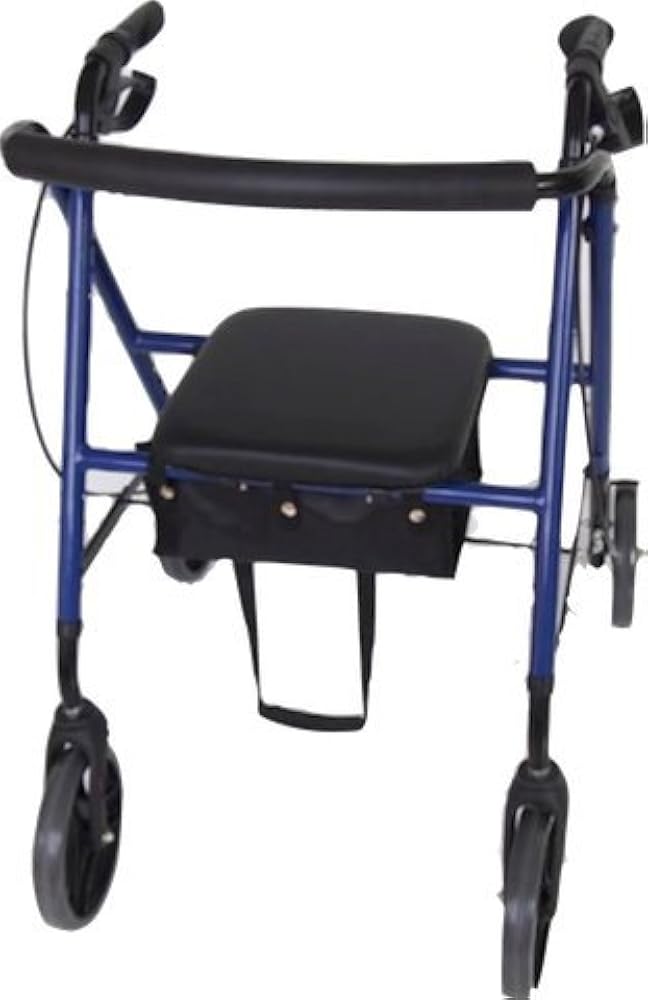 Gehhilfe / Rollator mit 4 Rädern, klappbar und höhenverstellbar