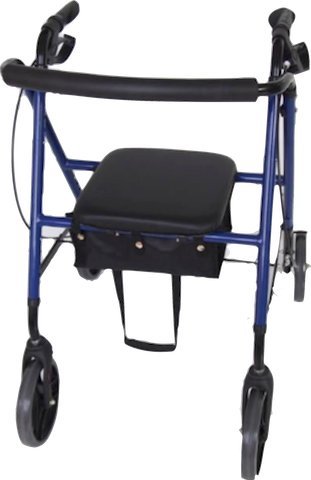 Gehhilfe / Rollator mit 4 Rädern, klappbar und höhenverstellbar