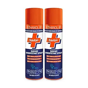 Savlon Surface Disinfectant Spray Sanitizer, Germ Protection on Hard & Soft Surfaces, 230ml ( Pack of 2 )
