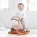 Labebe Baby Rocking Horse Wooden, Plush Rocking Horse Toy, Khaki Donkey Rocking Horse for Baby 1-3 Years, Baby Wooden Rocking Horse/Baby Rocker/Garden Rocking Horse/Indoor&Outdoor Rocking Horse Toy