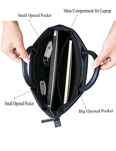 iSuperb Laptoptasche Wasserdichte Notebooktasche Aktentasche Laptop bag Büro Briefcase Für Laptop Passt 11-15.6 Zoll mit 45x35cm - 3