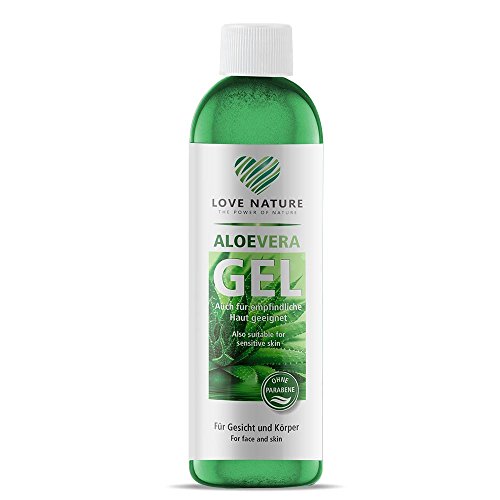 Love Nature Aloe Vera Gel 250ml für Gesicht, Haut und Haare / Rein und Natürlich / Zieht schnell ein / lindert Sonnenbrand und Hautausschlag / Pflegt trockene und strapazierte Haut / Wirkt entzündungshemmend / Hergestellt in Deutschland - 3