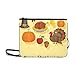 Produktbild WYYWCY Happy Thanksgiving Day Card Design Urlaub benutzerdefinierte hochwertige Nylon dünne Clutch Crossbody Tasche Umhängetasche