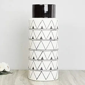 Home Centre Tribal Zig-Zag Decal Patterned Vase