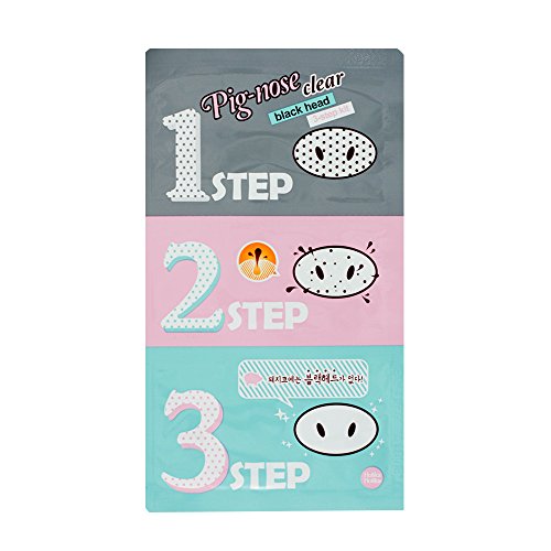 Holika Holika Pig Clear Blackheads 3-step Kits Sebum Pores Masks Nose Sheets