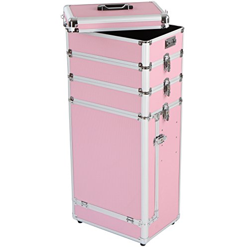 Vojagor Kosmetikkoffer Beautycase Kosmetiktasche Schminkkoffer Makeup Koffer Make Up Koffer Trolley Kosmetik Reiseaccessoires Trolley-System mit 2 Skaterrollen (Farbwahl) - 3
