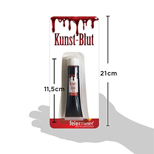 Kunstblut Filmblut 30ml – künstliches Blut in der Tube – Fasching, Karneval, Halloween, Verkleidung, Schminke – feiermeier® - 3