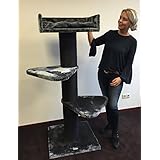 Kratzbaum große katze XXL Royalty Blackline Anthrazit. Sisalstämme 20cm Ø katzenkratzbaum für große katzen und schwere Katzen. Von RHRQuality