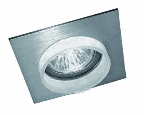 Preisvergleich Produktbild Lampazone.com Einbaustrahler viereckig Alu mit Glas