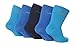5 Pairs JBB07 Baby Boys cotton Jeep Socks Plain Blues 0-2 uk 0-18 Eur