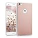 Produktbild kwmobile Hardcase Schutzhülle für > Huawei P8 Lite < mit Aluminium Backcover und TPU Silikon Rahmen Bumper - Case Cover Hülle in Rosegold