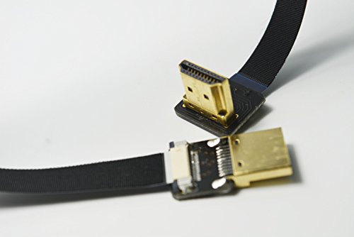 Neue schwarze FPV HDMI Kabel Standard-Schnittstelle zu Standard-Schnittstelle 90 Grad für RED BMCC FS7 C300 80CM - 6