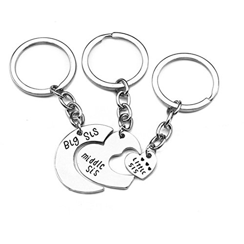 Preisvergleich Produktbild Fengteng Wenig Mittlerer Großer Schwester Liebe Stitching Spleißen Schlüsselanhänger 3 Stück