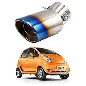 Oshotto Stainless Steel SS-006 Car Exhaust Muffler Silencer Cover Compatible with Tata Nano (Multicolor)